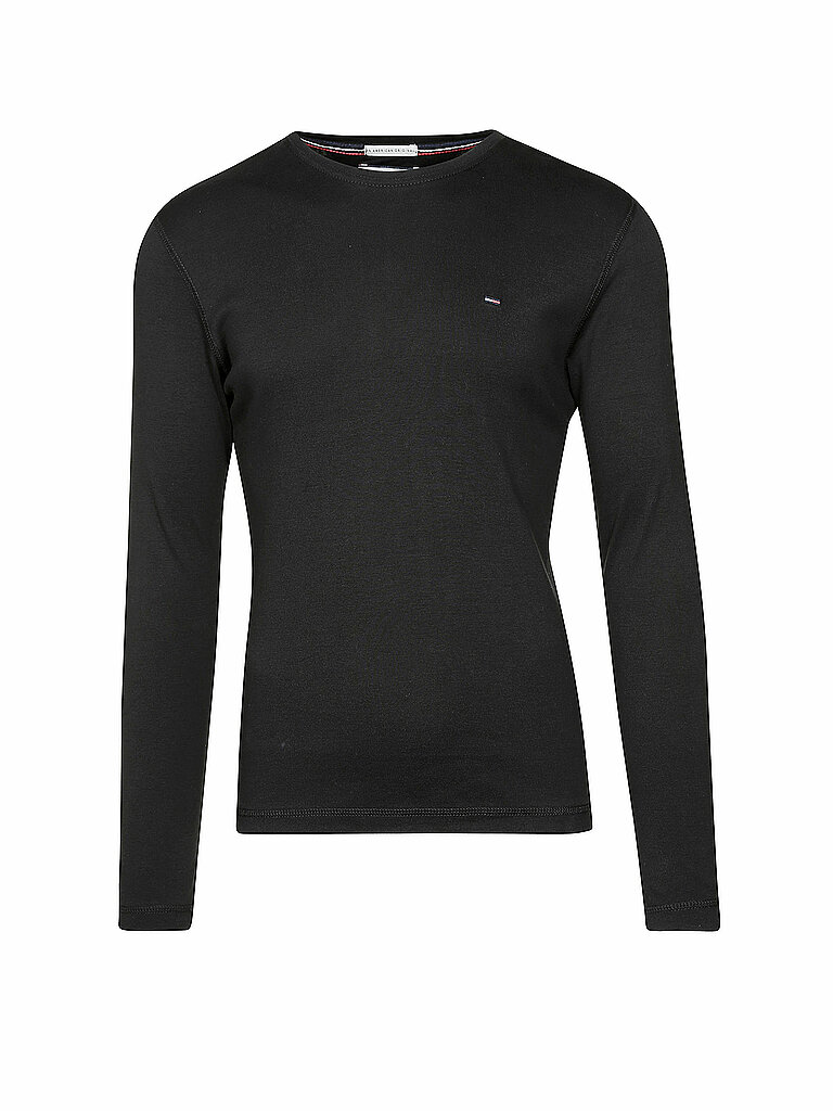 Tommy Jeans T-shirt à Manches Longues Original Ribbed Organic Cotton Tommy Black 2XL Homme 5
